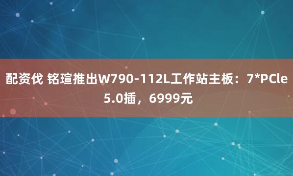 配资伐 铭瑄推出W790-112L工作站主板：7*PCle 5.0插，6999元