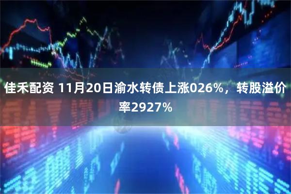 佳禾配资 11月20日渝水转债上涨026%，转股溢价率2927%